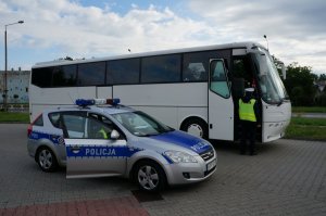 Policyjna kontrola autokaru