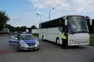 Policyjna kontrola autokaru