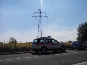 Akcja ratunkowa na słupie energetycznym