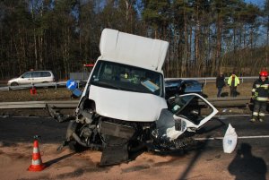 Wypadek na DK 86 w rejonie Sarnowa