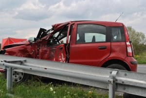 Wypadek na S-1 w Mierzęcicach. Nie żyje 28-letni motocyklista.