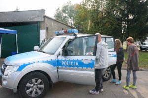 Smoczyca Klara na dniu otwartym w będzińskiej zajezdni tramwajowej