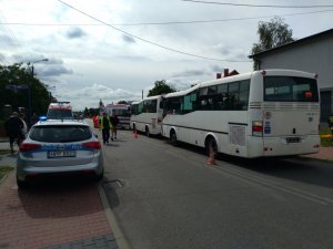 Wypadek autobusów w Będzinie