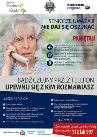 SENIORZE UWAŻAJ! NIE DAJ SIĘ OSZUKAĆ LUB OKRAŚĆ.