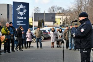 Komendant Wojewódzki Policji w Katowicach nadinsp. dr Krzysztof Justyński podczas przemówienia.