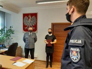 Komendat Powiatowy Policji w Będzinie wraz ze ślubującymi policjantami