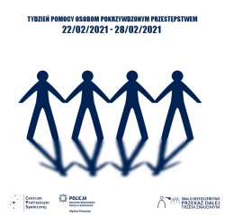 Plakat akcji Tydzień Pomocy Osobom Pokrzywdzonym Przestępstwem