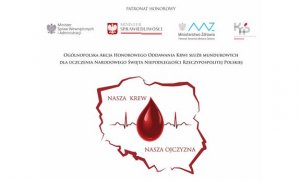 Plakat Ogólnopolskiej akcji honorowego oddawania krwi służb mundurowych