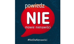 Grafika na której widnieje napis: Powiedz NIE mowie nienawiści.