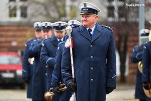 na zdjęciu policjanci podczas uroczystości ślubowania policjantów