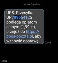 przykładowy sms od oszustów