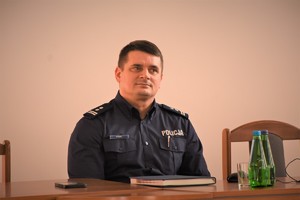 Na zdjęci I Zastępca Komendanta Powiatowego Policji w Będzinie.