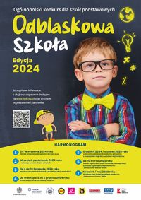 zdjęcie kolorowe przedstawia plakat konkursu :Odblaskowa Szkoła 2024