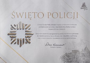 Życzenia z okazji Święta Policji.