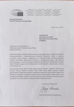 Życzenia z okazji Święta Policji.
