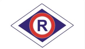 Grafika z literą R w rombie.
