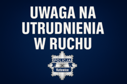 Na zdjęciu grafika z napisem Uwaga na utrudnienia w ruchu