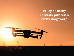Na kolorowym zdjęciu widoczny bezzałogowy statek powietrzy