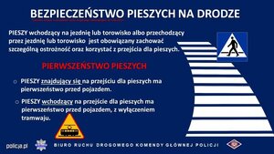 Ulotka informacyjna o bezpieczeństwie pieszych