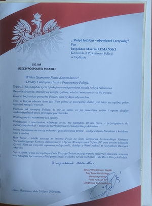 Życzenia od parlamentarzystów.