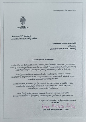 Życzenia od parlamentarzystów.