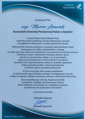 Życzenia od samorządowców.