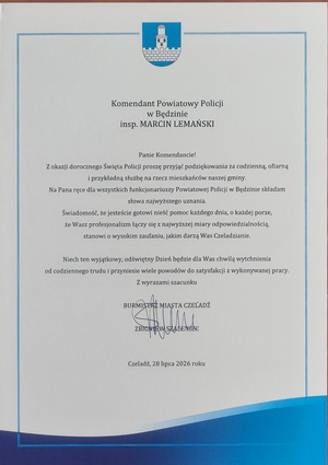 Życzenia od samorządowców.