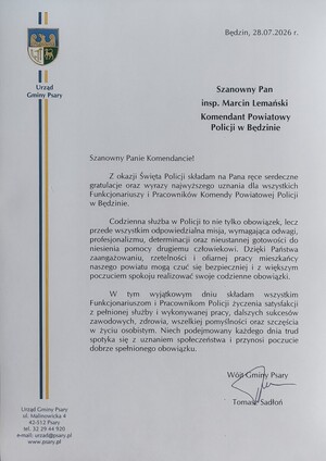 Życzenia od samorządowców.