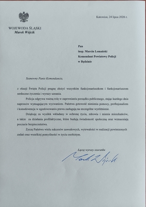 Życzenia od Wojewody Śląskiego.