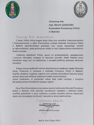Życzenia od szefów służb mundurowych.