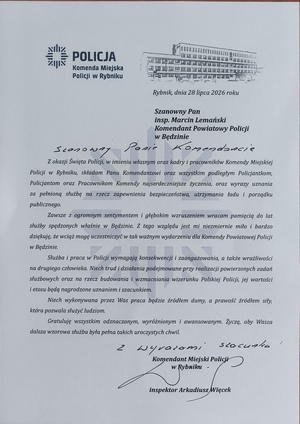Życzenia od szefów służb mundurowych.