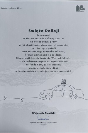 Życzenia od przedstawicieli instytucji współpracujących z Policji.